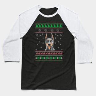 Cute Doberman Dog Lover Ugly Christmas Sweater For Women And Men Funny Gifts Baseball T-Shirt